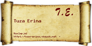 Tuza Erina névjegykártya